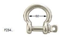 Schäkel - geschwungene Variante - 10 mm 